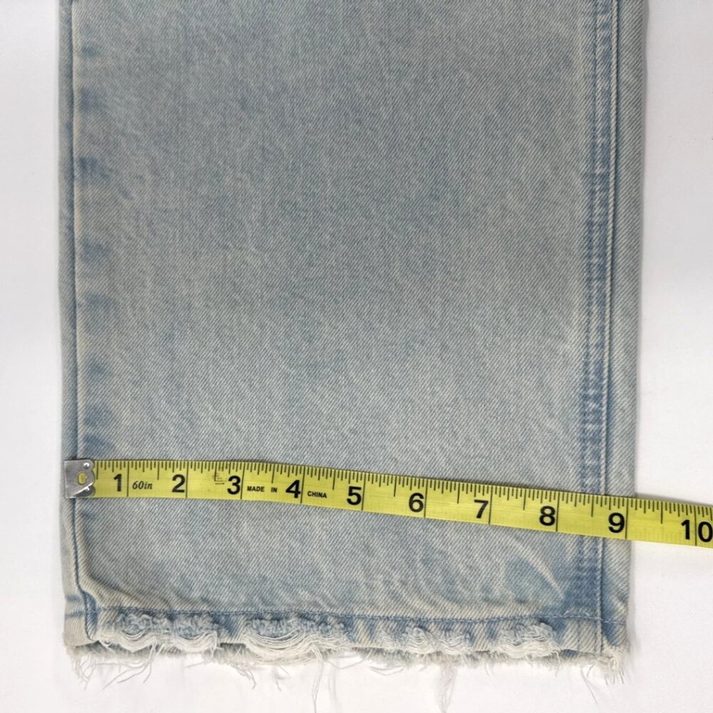 Good American Womens Acid Washed Jeans Size 15 Distressed Relaxed Soft 38x33 NEW - Picture 11 of 13
